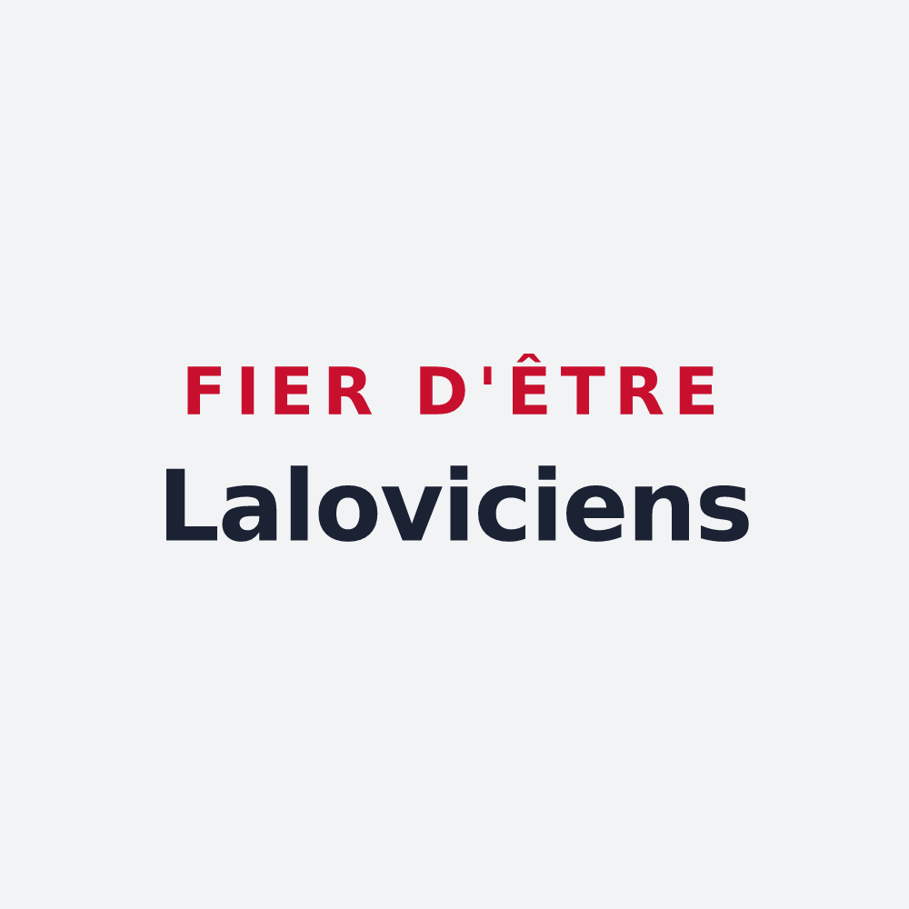 Poster « Fier d'être Laloviciens » — design pour Lalœuf
