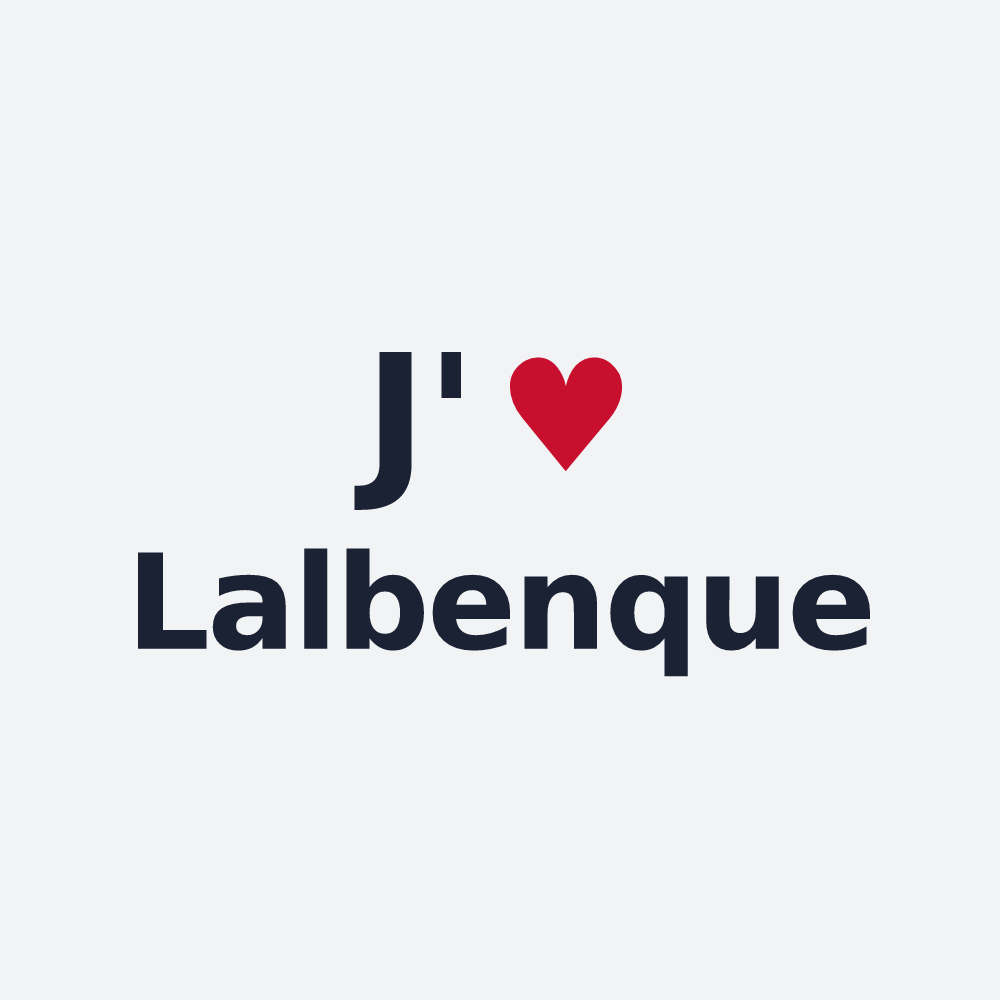 Poster personnalisé Lalbenque — design « J'aime Lalbenque » imprimé sur le poster