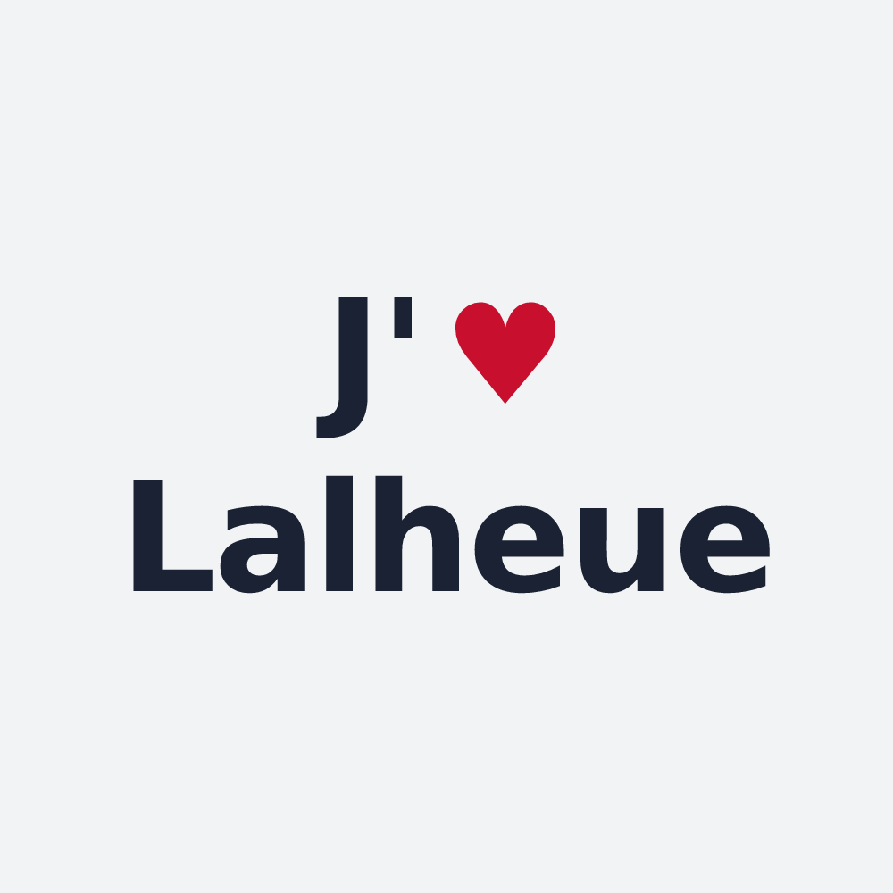 Poster personnalisé Lalheue — design « J'aime Lalheue » imprimé sur le poster