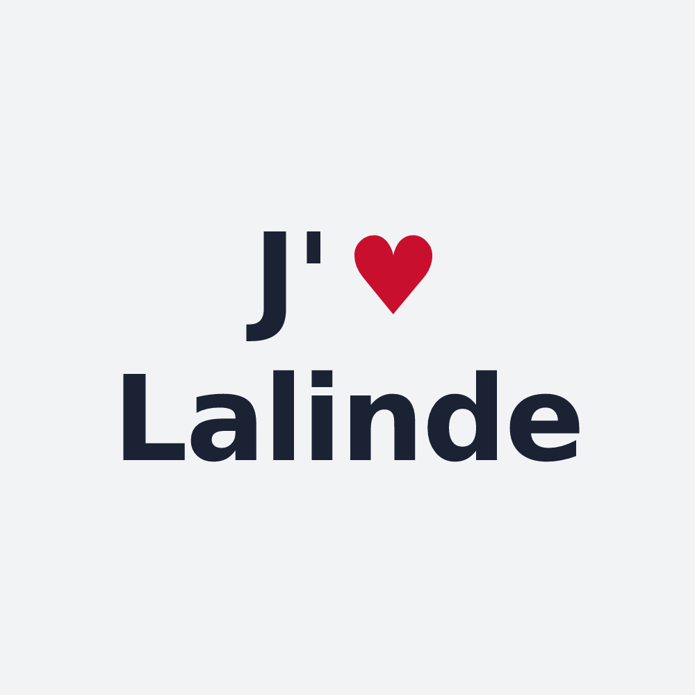 Poster personnalisé Lalinde — design J'aime Lalinde