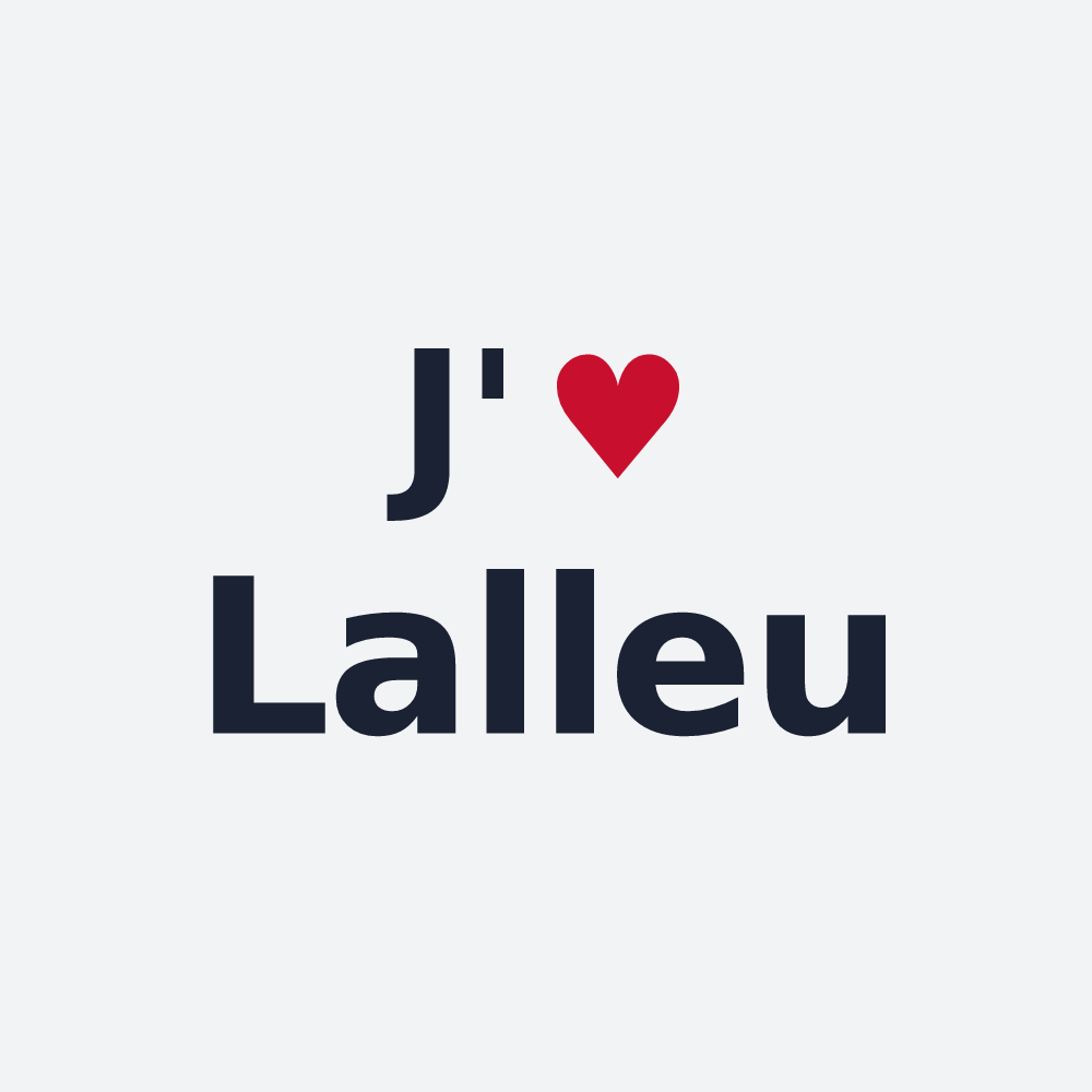 Poster personnalisé Lalleu — design J'aime Lalleu