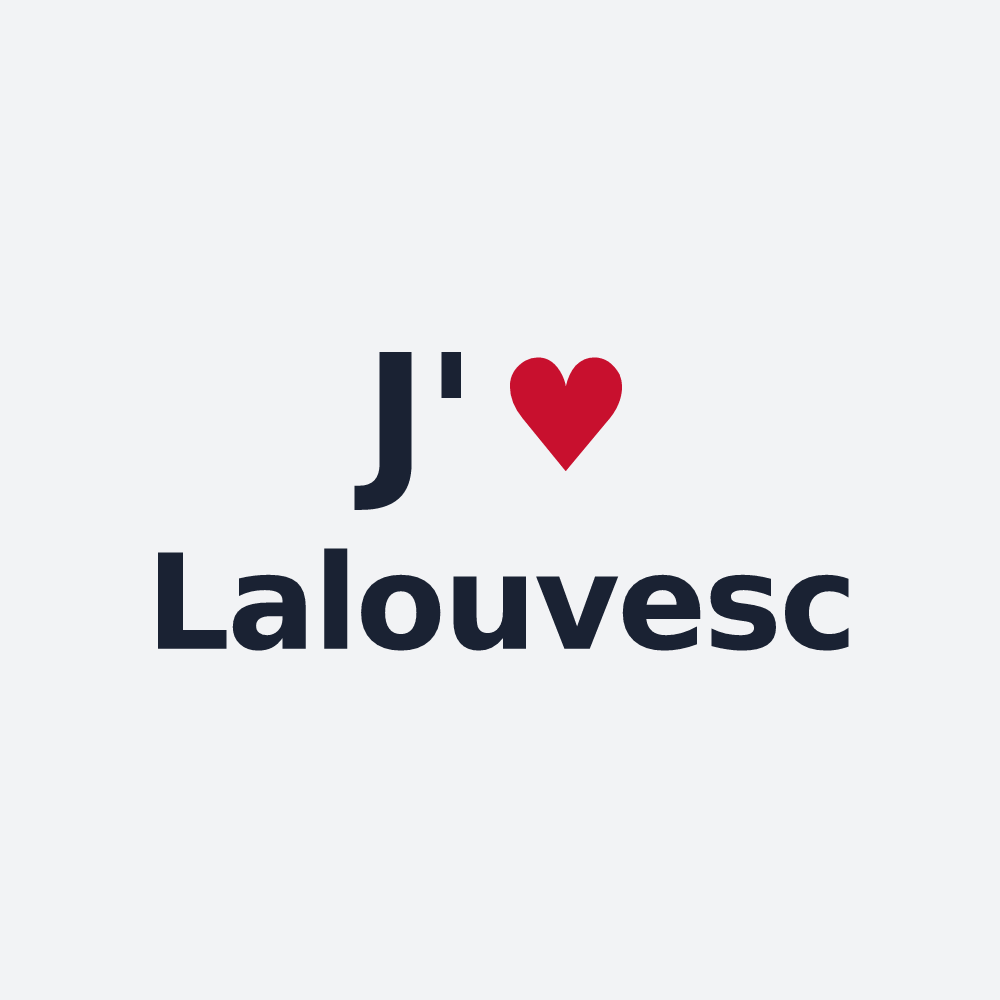 Poster personnalisé Lalouvesc — design J'aime Lalouvesc