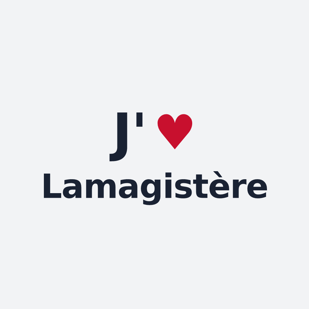 Poster personnalisé Lamagistère — design « J'aime Lamagistère » imprimé sur le poster