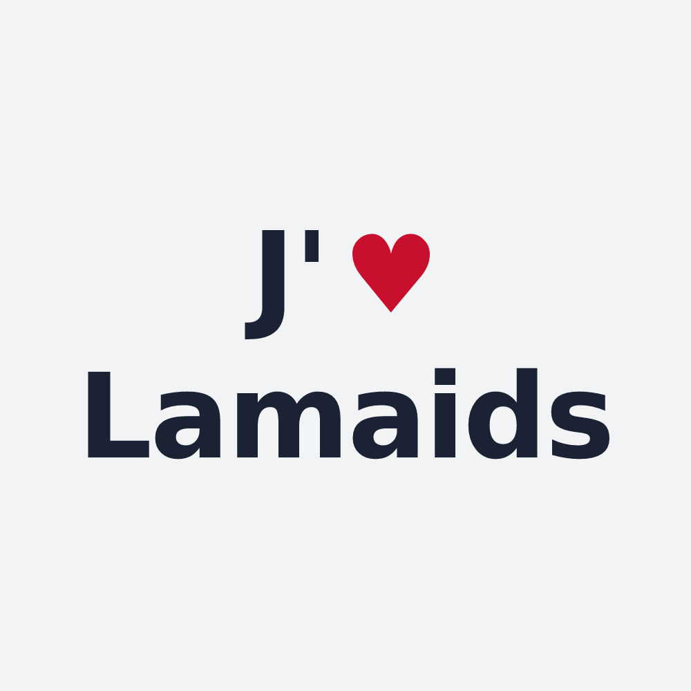 Poster personnalisé Lamaids — design « J'aime Lamaids » imprimé sur le poster