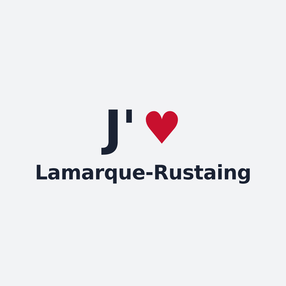 Poster personnalisé Lamarque-Rustaing — design J'aime Lamarque-Rustaing
