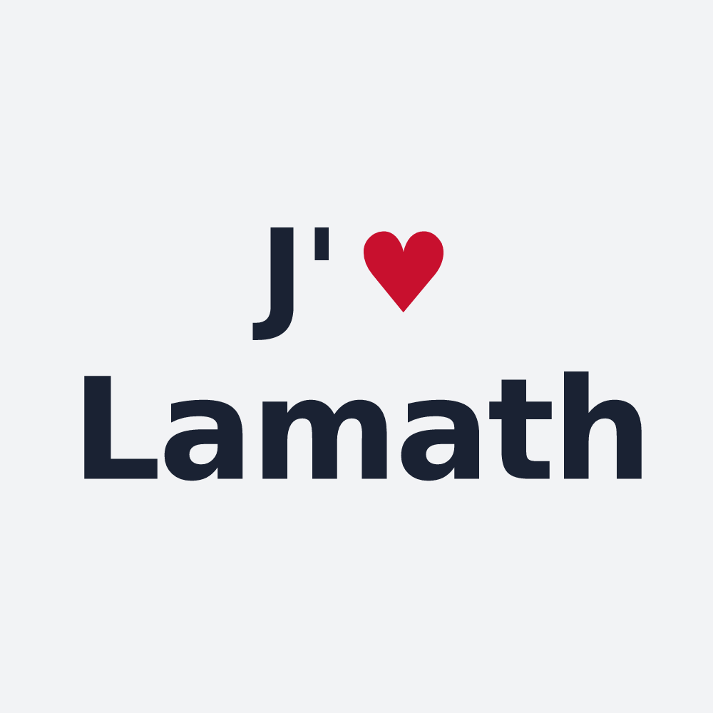 Poster personnalisé Lamath — design J'aime Lamath
