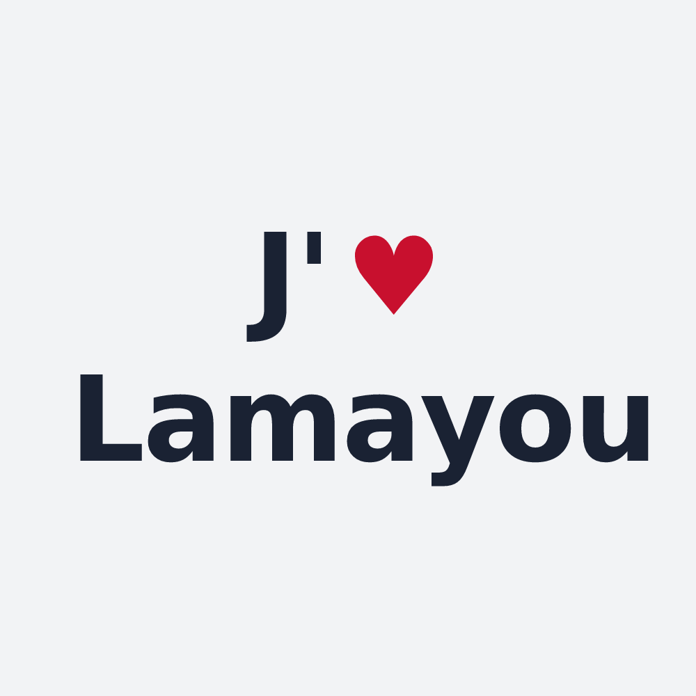 Poster personnalisé Lamayou — design J'aime Lamayou