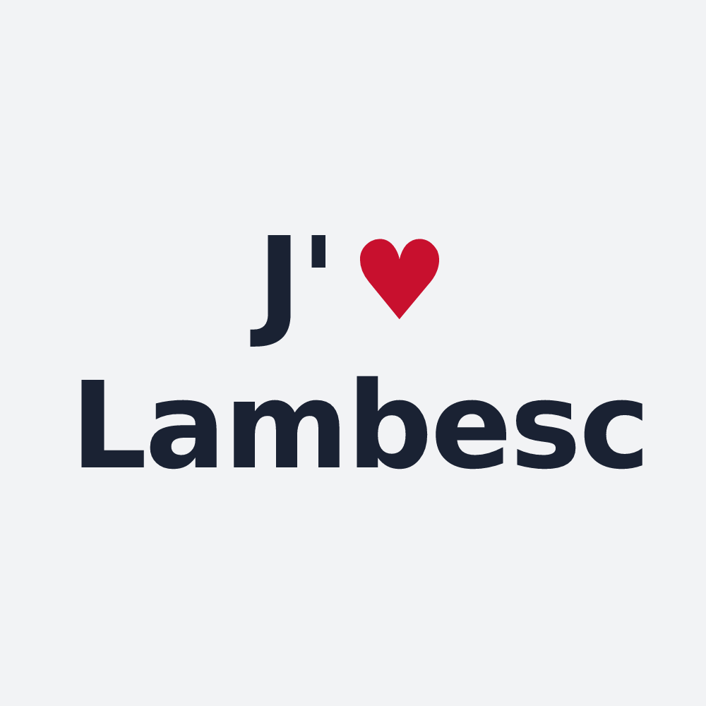 Poster personnalisé Lambesc — design J'aime Lambesc