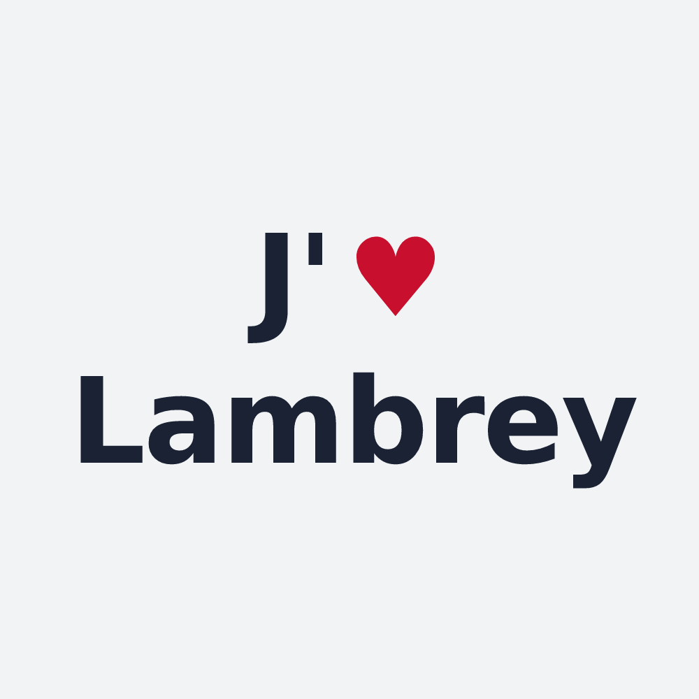 Poster personnalisé Lambrey — design « J'aime Lambrey » imprimé sur le poster