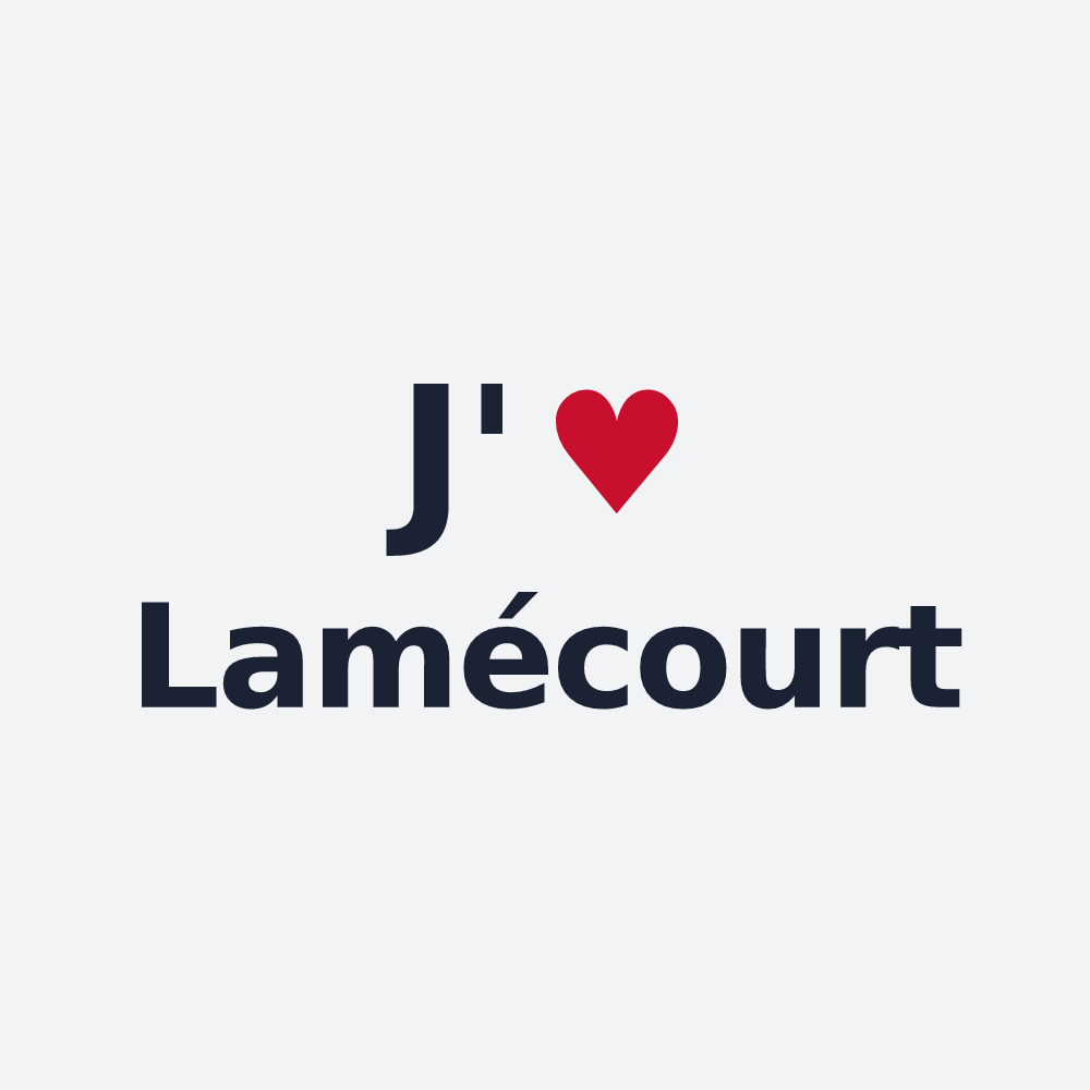 Poster personnalisé Lamécourt — design « J'aime Lamécourt » imprimé sur le poster
