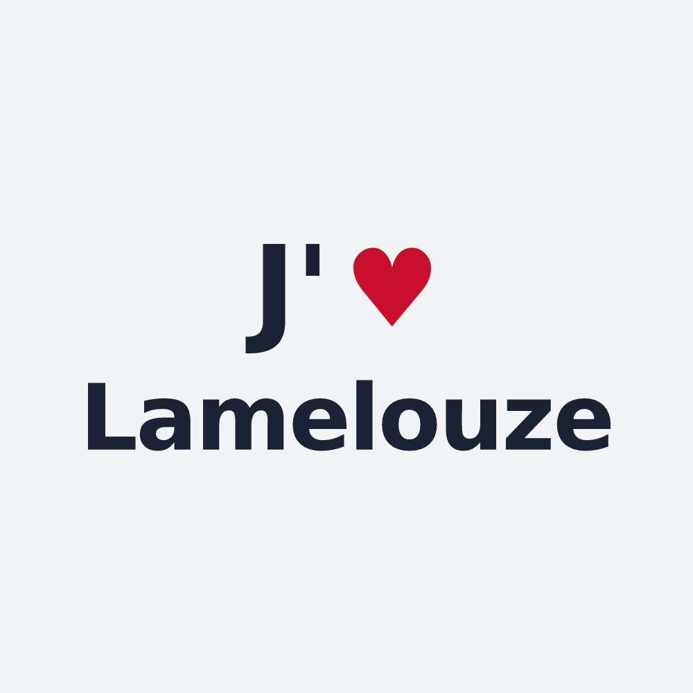 Poster personnalisé Lamelouze — design J'aime Lamelouze