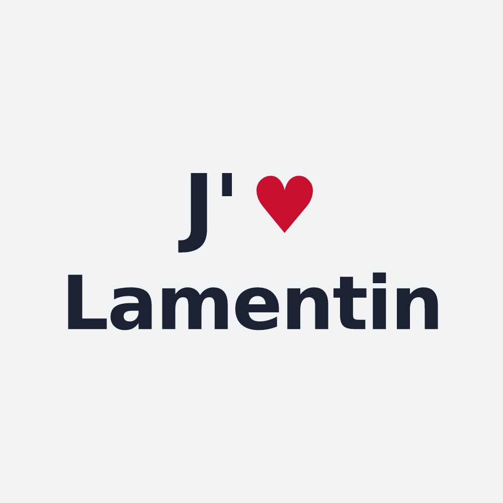 Poster personnalisé Lamentin — design J'aime Lamentin
