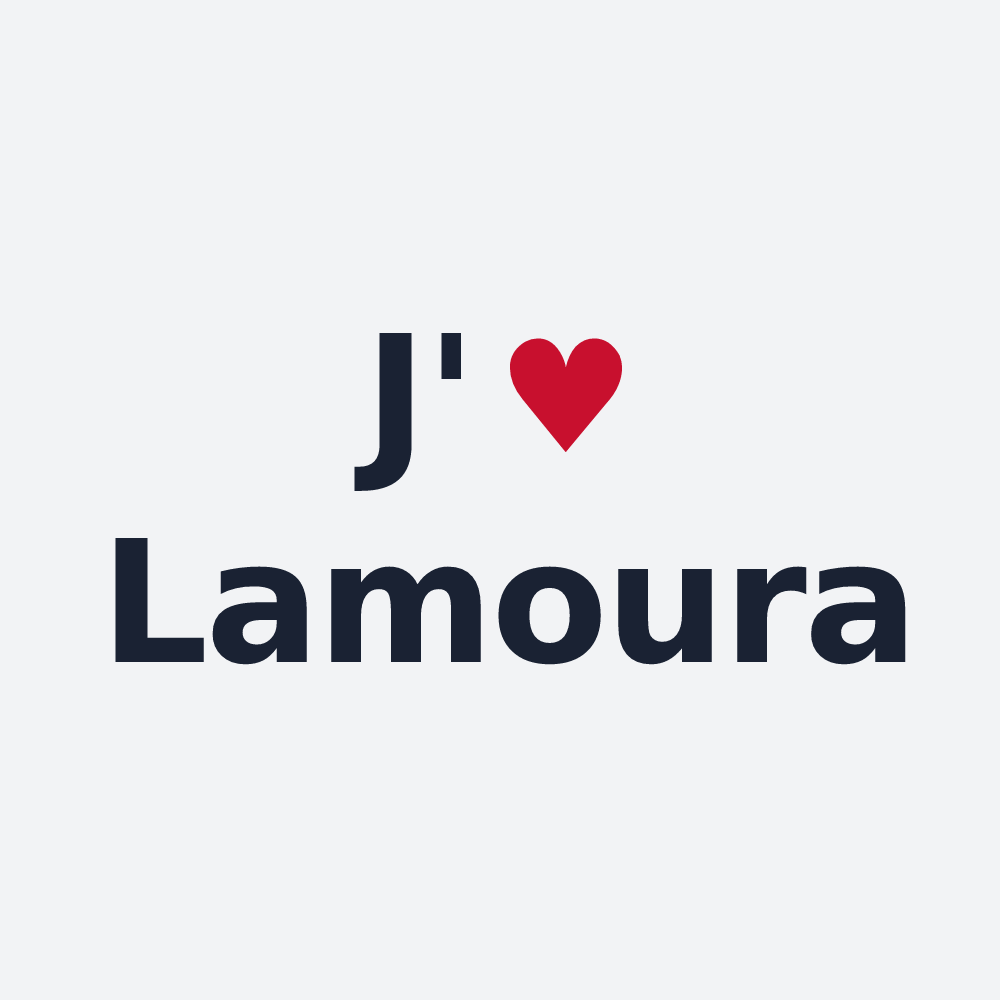 Poster personnalisé Lamoura — design « J'aime Lamoura » imprimé sur le poster