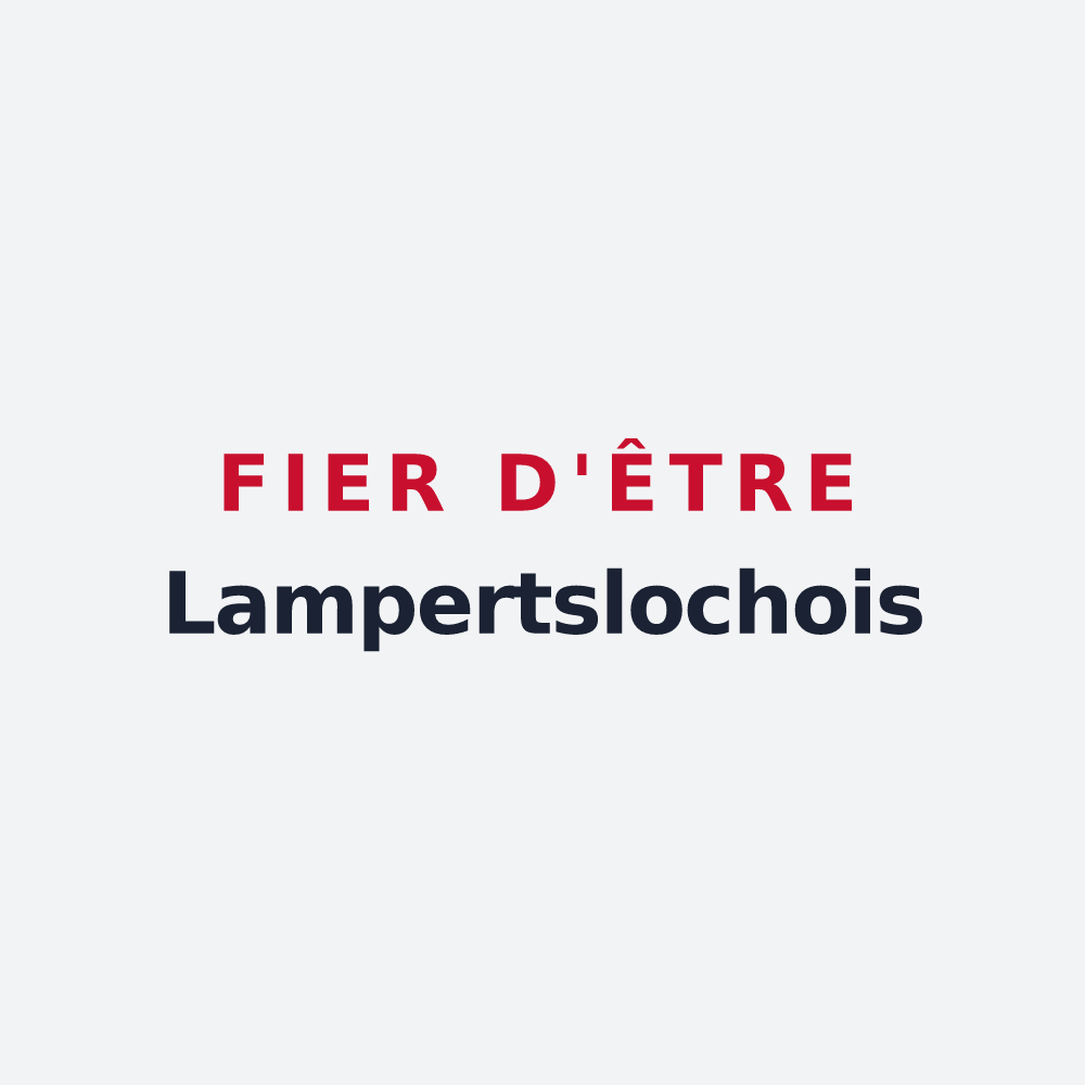 Poster « Fier d'être Lampertslochois » — design pour Lampertsloch