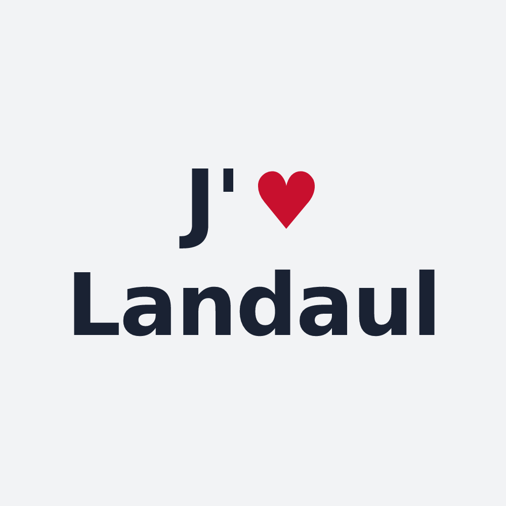 Poster personnalisé Landaul — design J'aime Landaul
