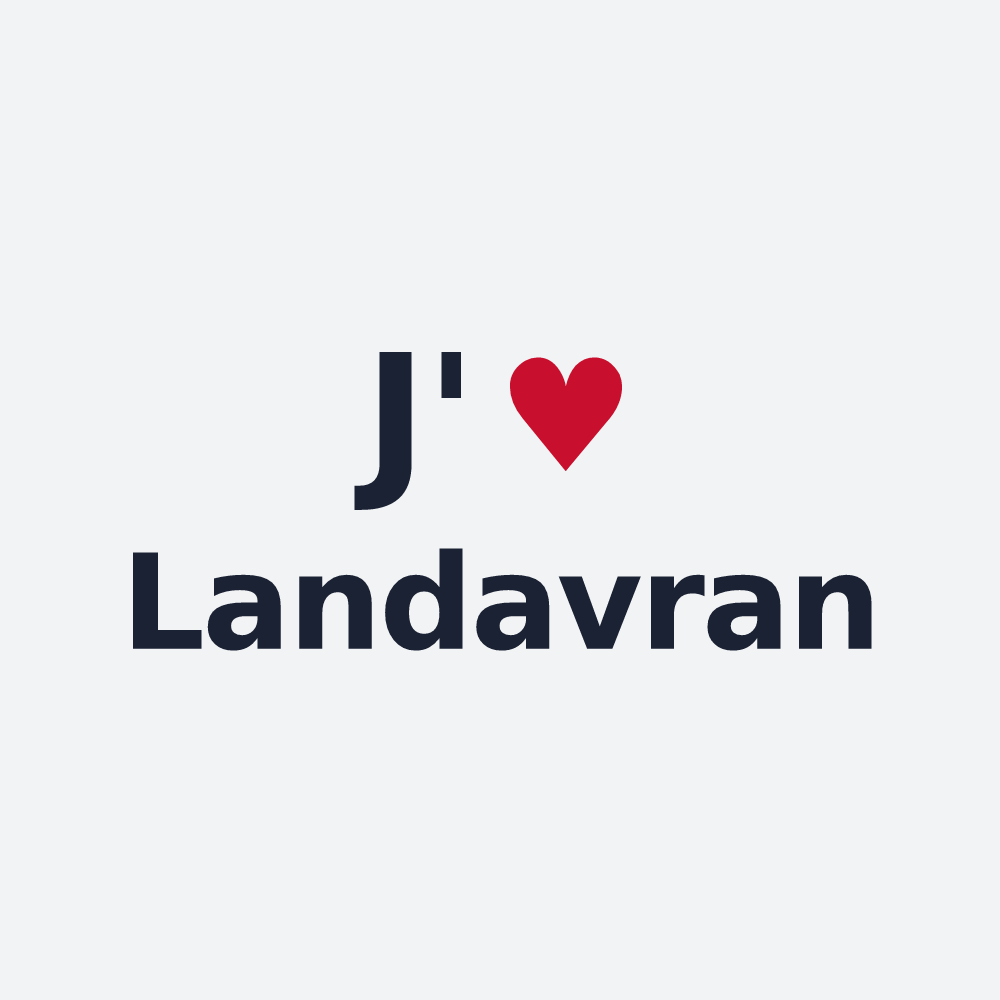 Poster personnalisé Landavran — design J'aime Landavran
