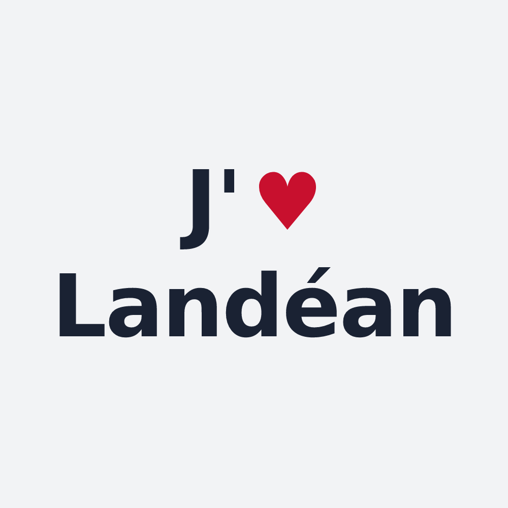 Poster personnalisé Landéan — design « J'aime Landéan » imprimé sur le poster