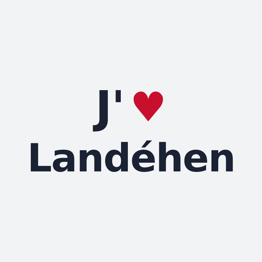 Poster personnalisé Landéhen — design « J'aime Landéhen » imprimé sur le poster