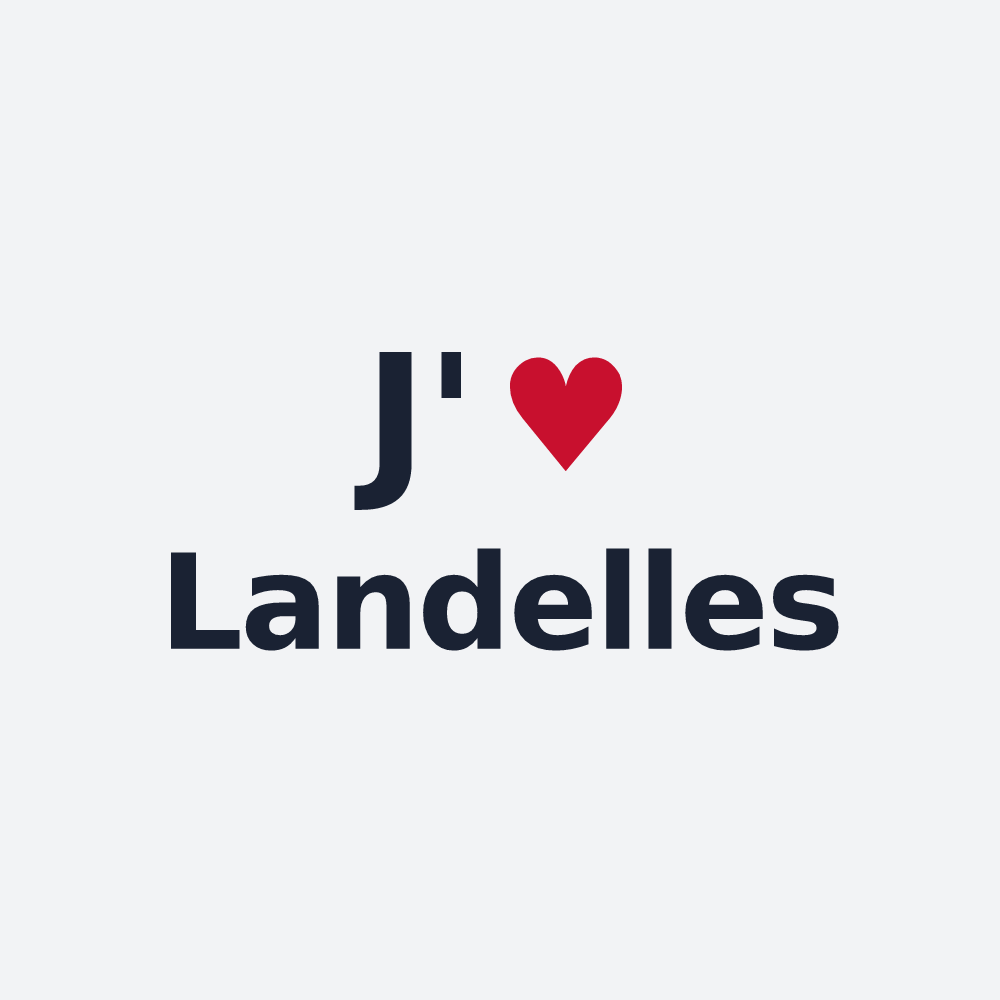 Poster personnalisé Landelles — design « J'aime Landelles » imprimé sur le poster
