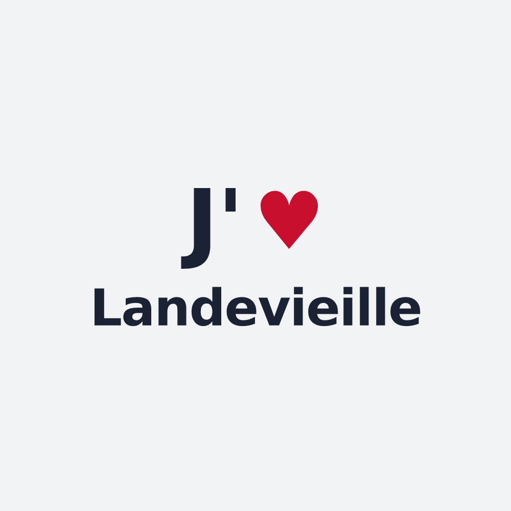 Poster personnalisé Landevieille — design J'aime Landevieille