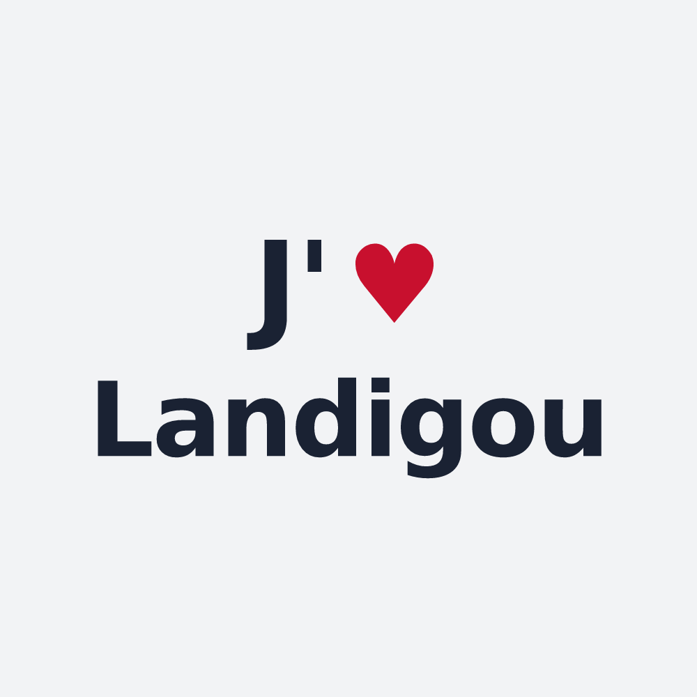Poster personnalisé Landigou — design J'aime Landigou