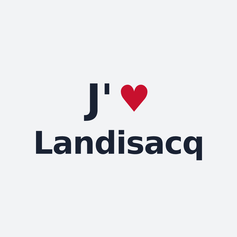 Poster personnalisé Landisacq — design J'aime Landisacq