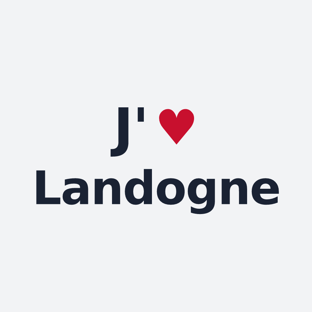 Poster personnalisé Landogne — design J'aime Landogne