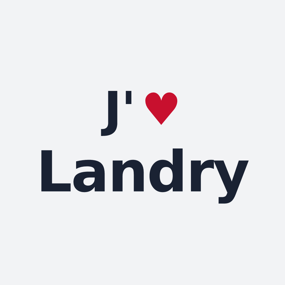 Poster personnalisé Landry — design J'aime Landry