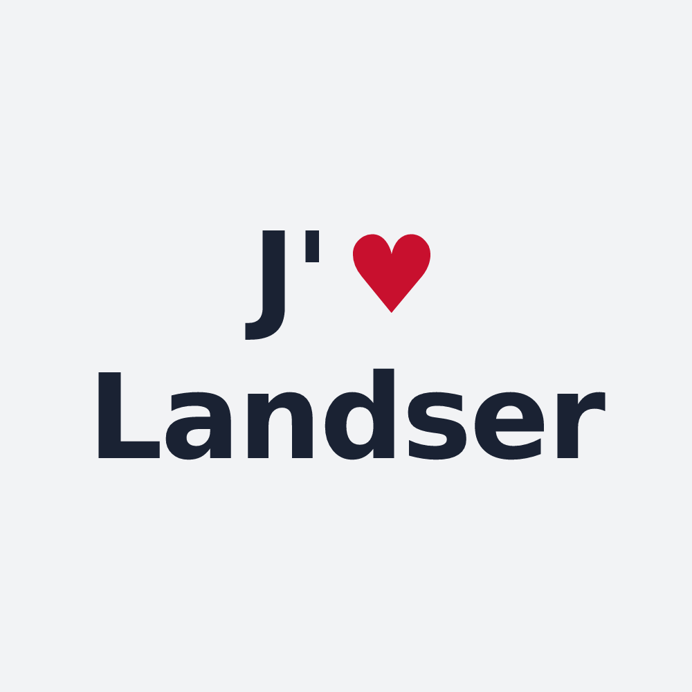 Poster personnalisé Landser — design « J'aime Landser » imprimé sur le poster