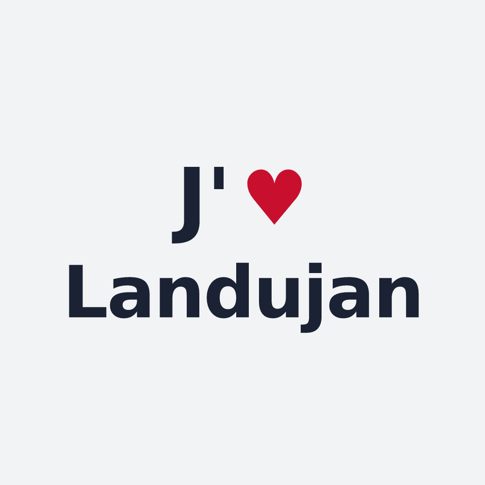Poster personnalisé Landujan — design J'aime Landujan