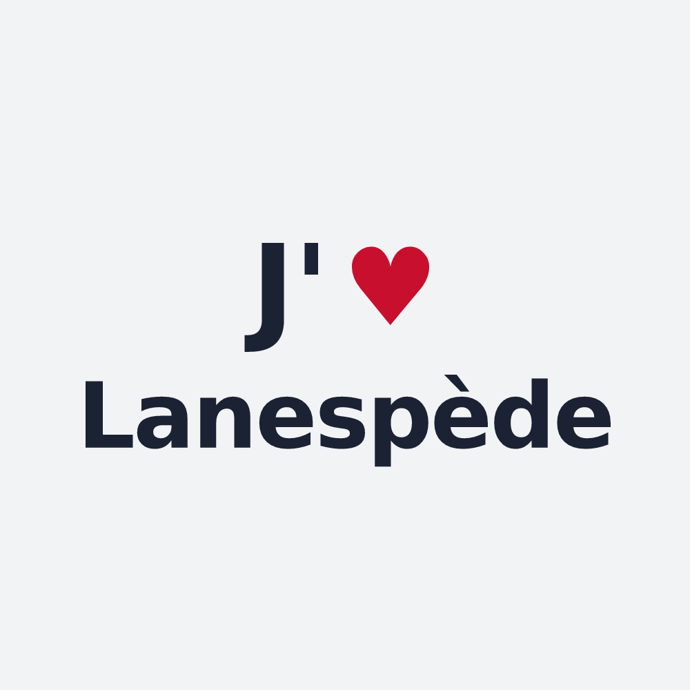 Poster personnalisé Lanespède — design J'aime Lanespède