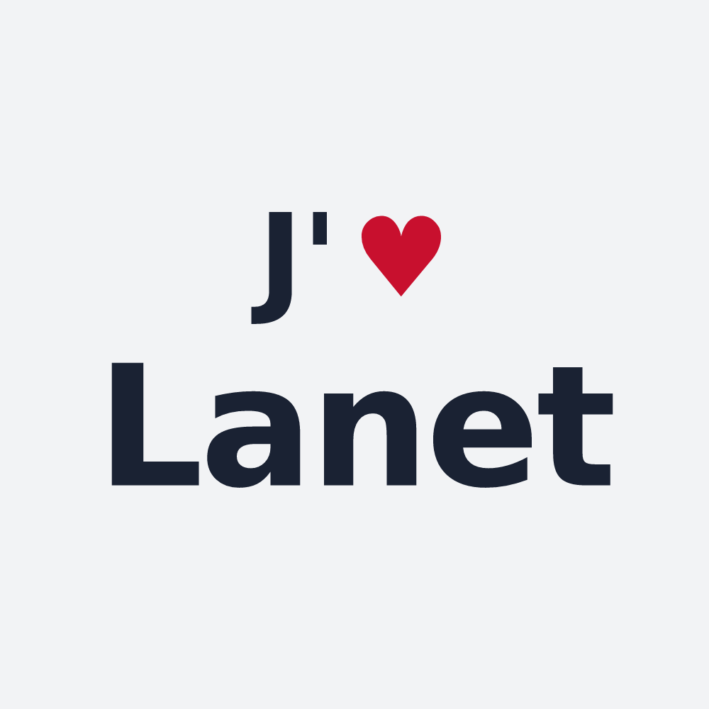 Poster personnalisé Lanet — design J'aime Lanet