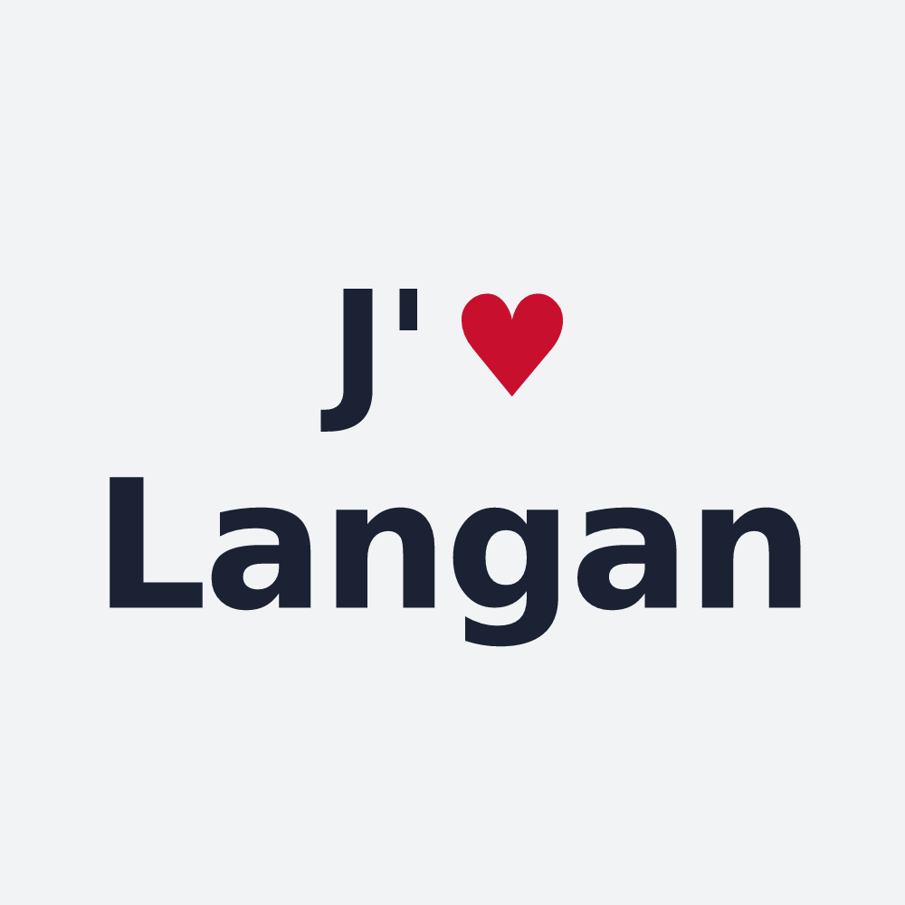 Poster personnalisé Langan — design J'aime Langan