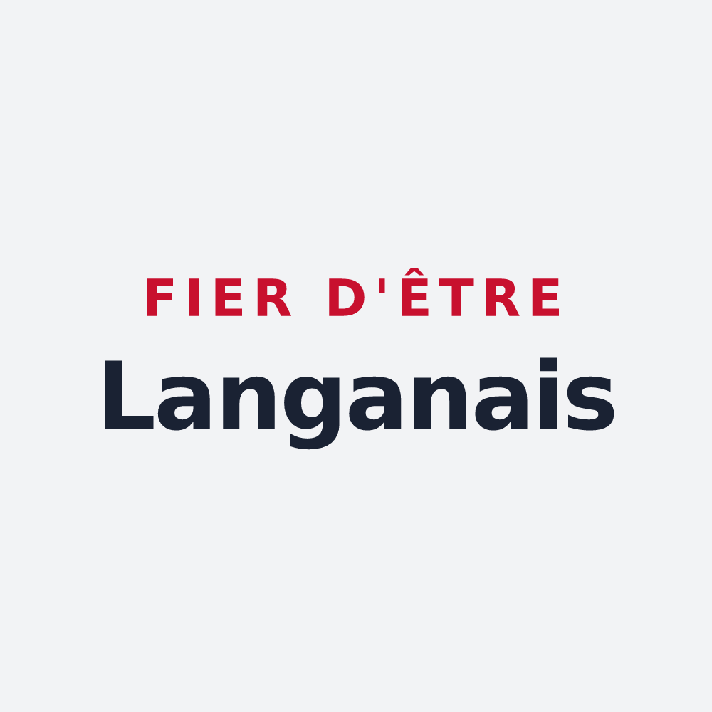 Poster « Fier d'être Langanais » — design pour Langan