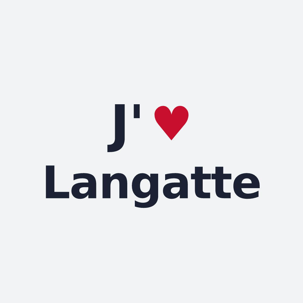 Poster personnalisé Langatte — design J'aime Langatte