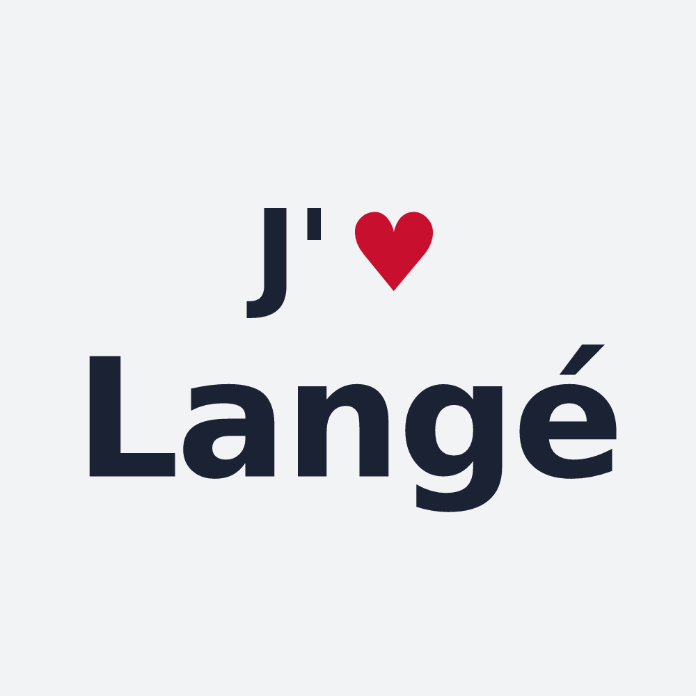 Poster personnalisé Langé — design « J'aime Langé » imprimé sur le poster