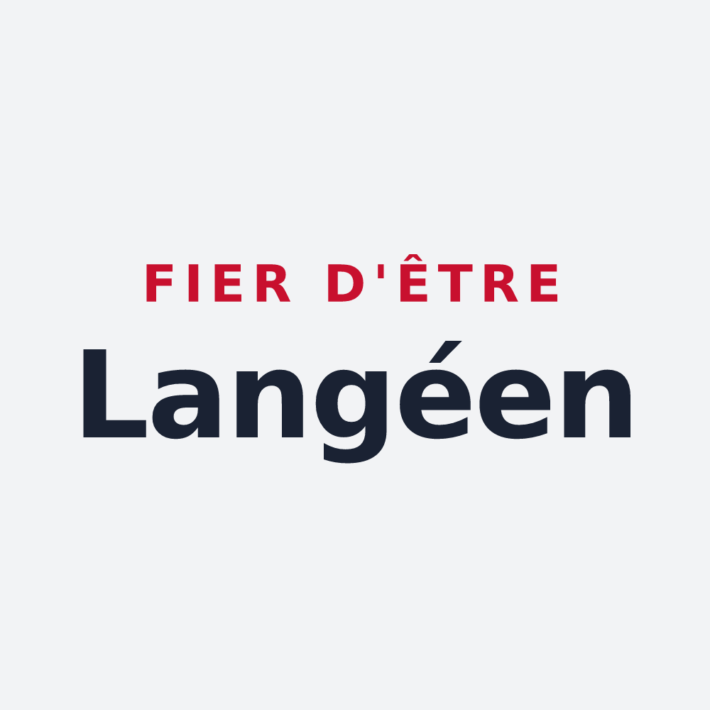 Poster « Fier d'être Langéen » — design pour Langé