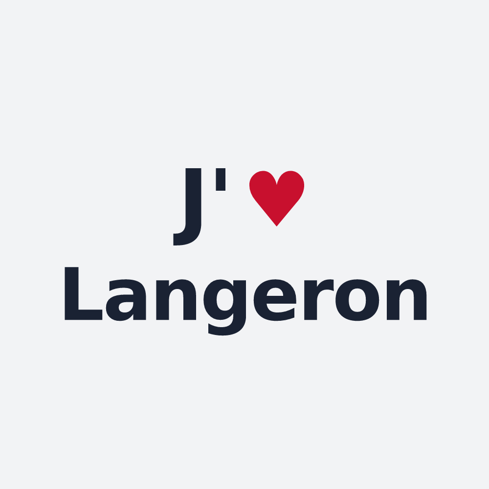 Poster personnalisé Langeron — design J'aime Langeron