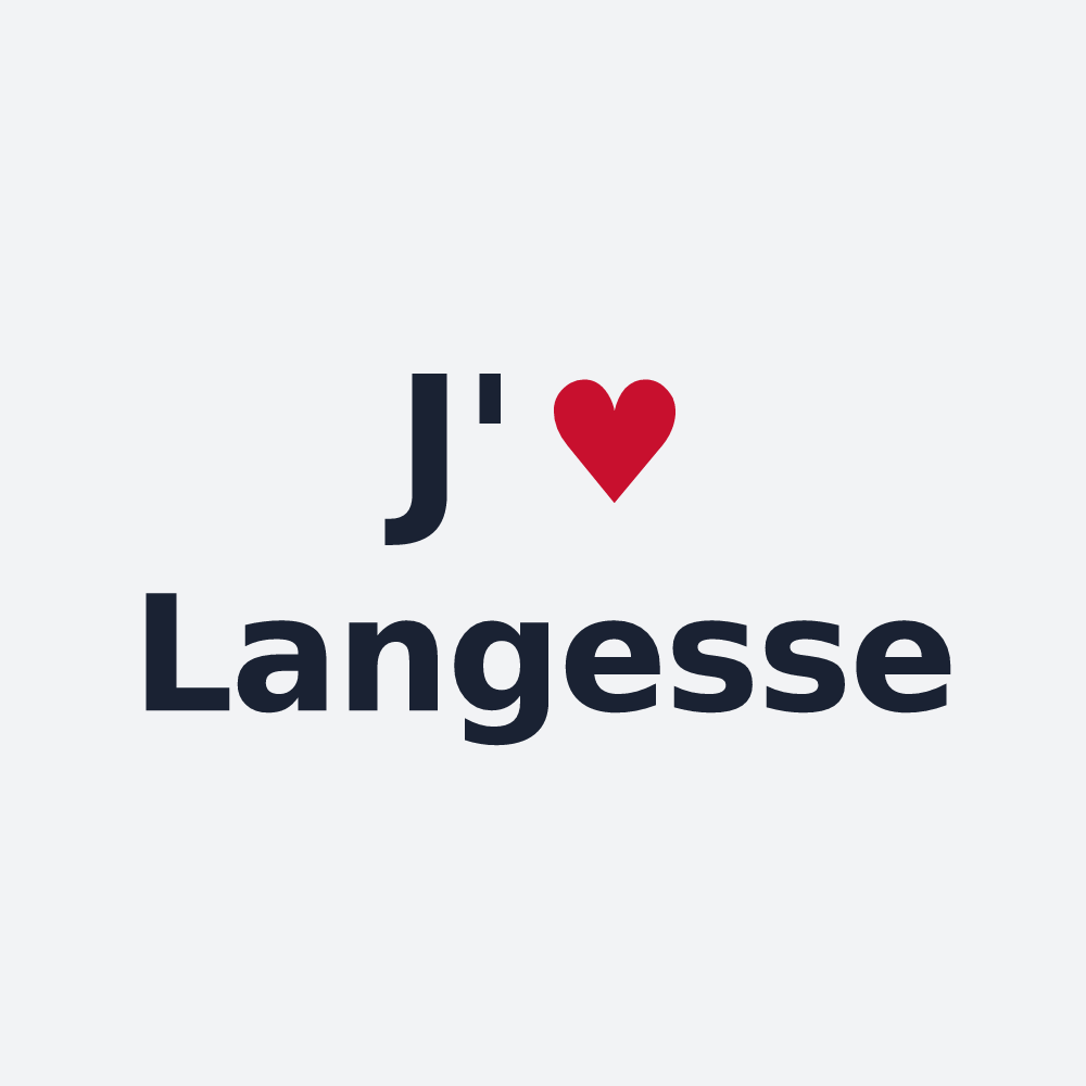 Poster personnalisé Langesse — design J'aime Langesse