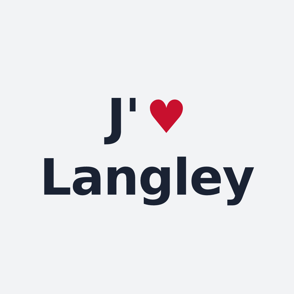 Poster personnalisé Langley — design J'aime Langley