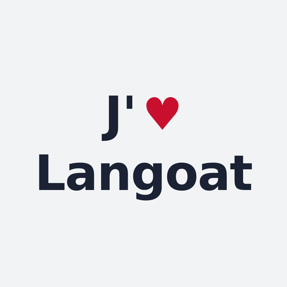 Poster personnalisé Langoat — design J'aime Langoat