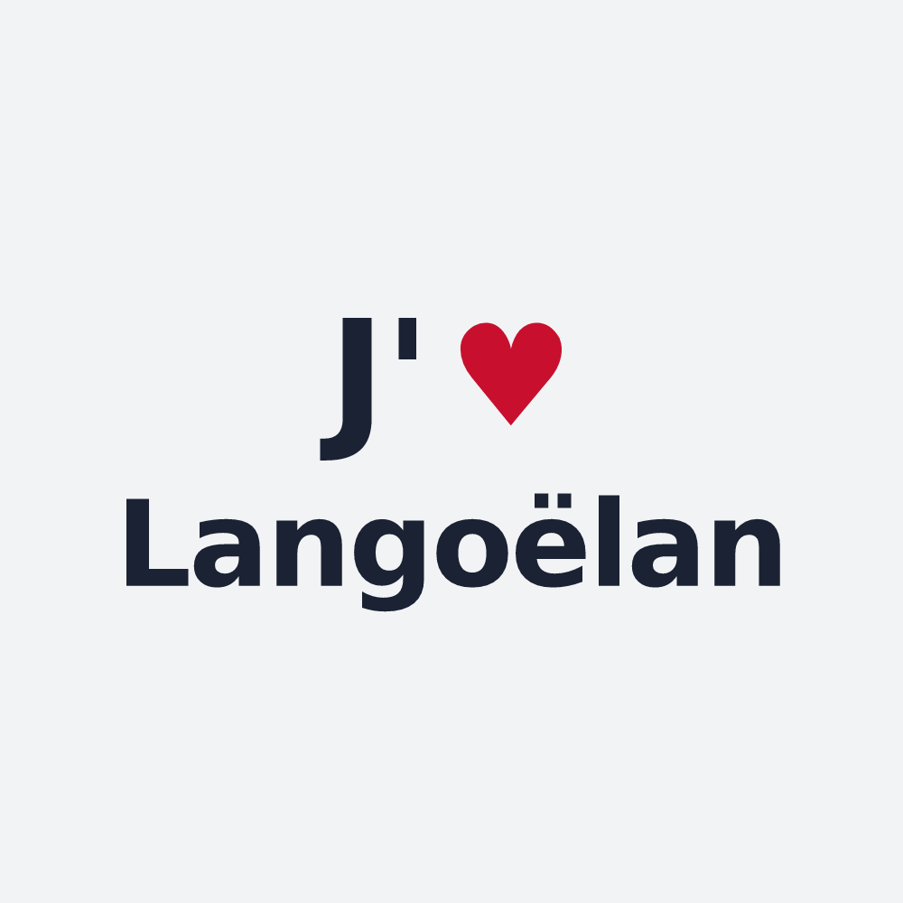 Poster personnalisé Langoëlan — design J'aime Langoëlan