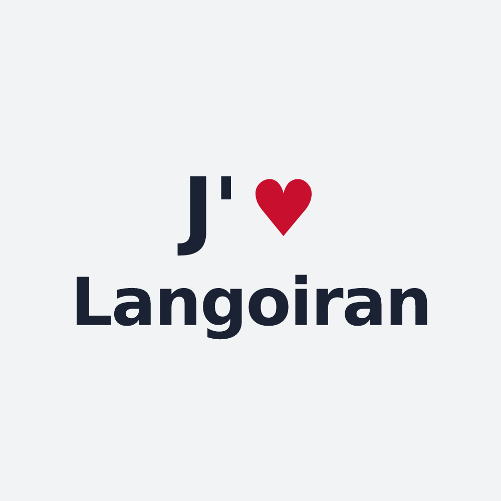 Poster personnalisé Langoiran — design J'aime Langoiran