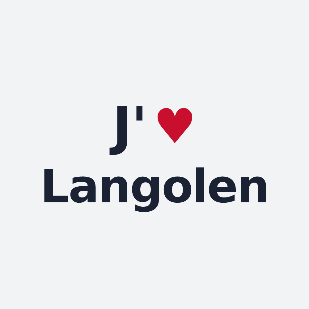 Poster personnalisé Langolen — design J'aime Langolen