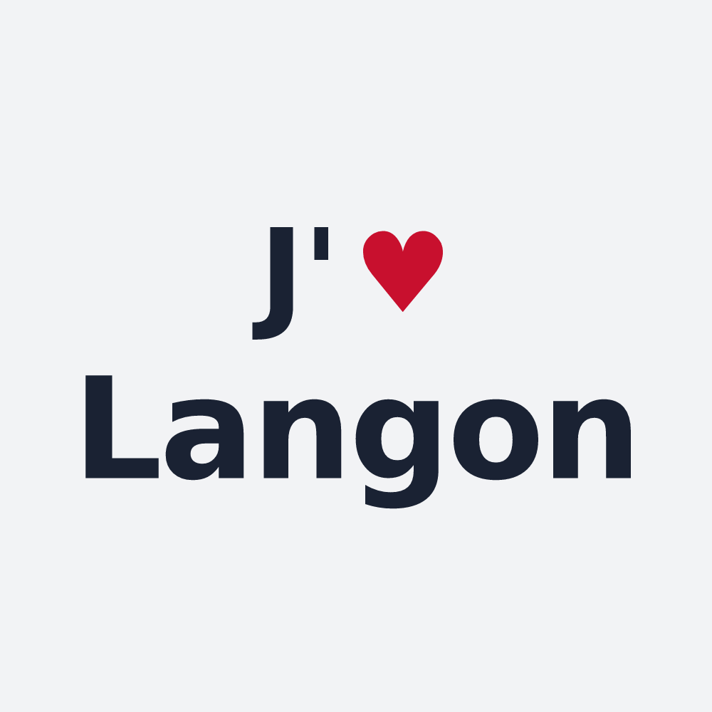 Poster personnalisé Langon — design J'aime Langon