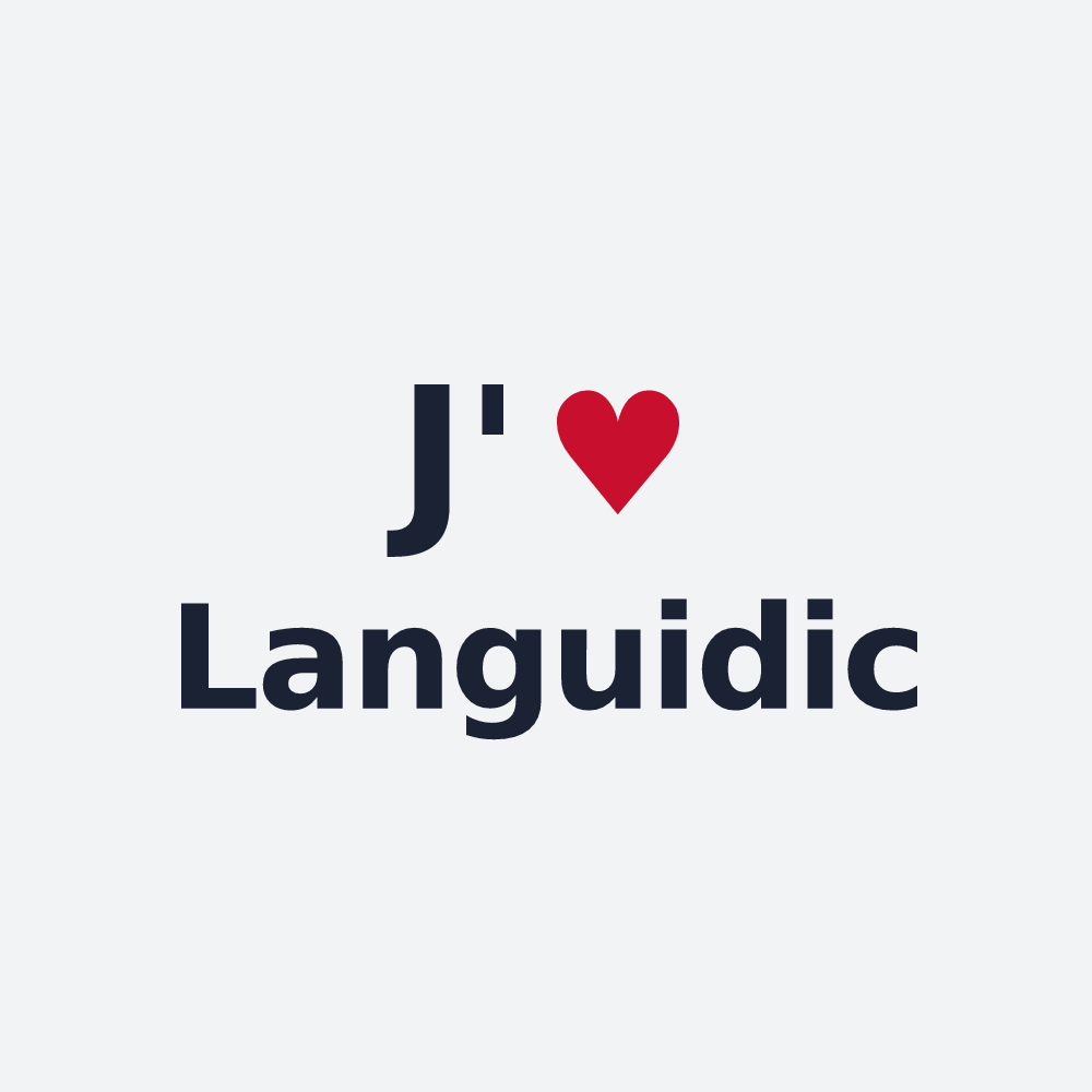 Poster personnalisé Languidic — design « J'aime Languidic » imprimé sur le poster