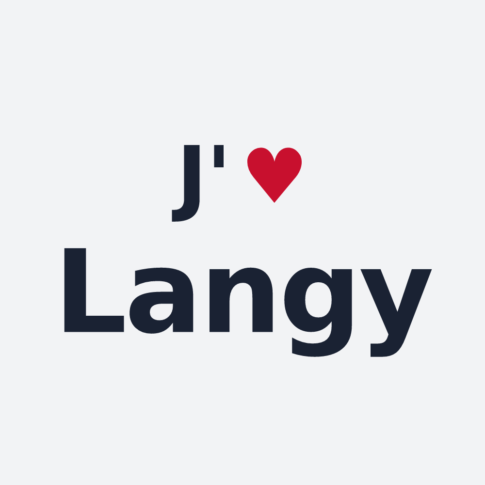 Poster personnalisé Langy — design J'aime Langy