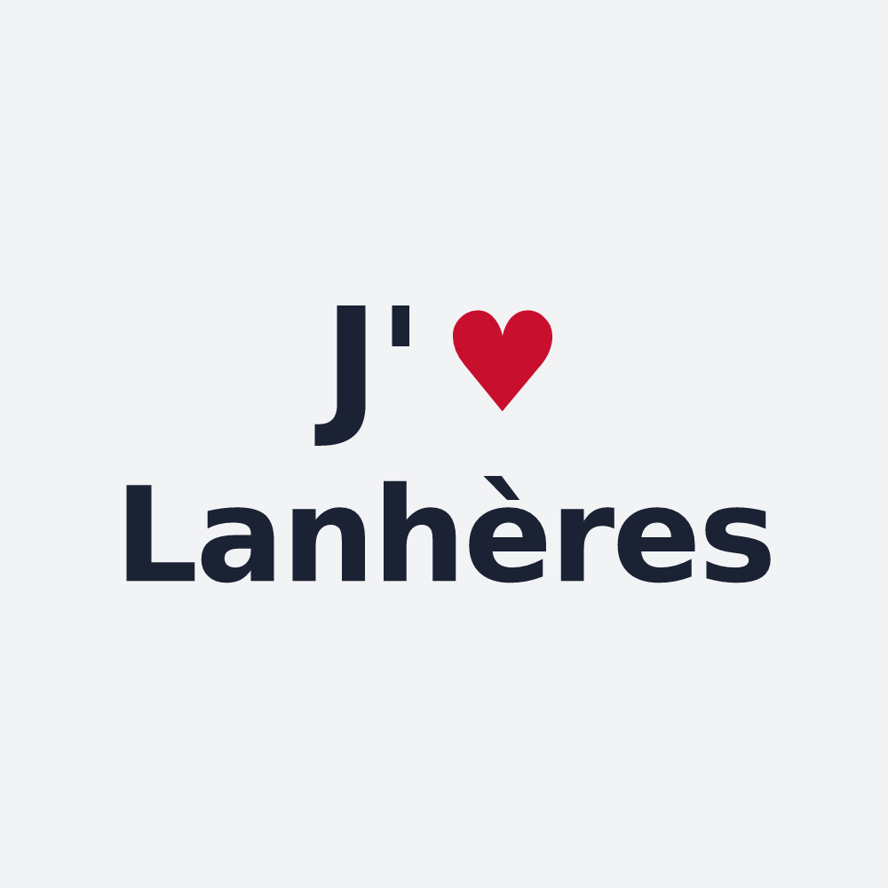 Poster personnalisé Lanhères — design J'aime Lanhères