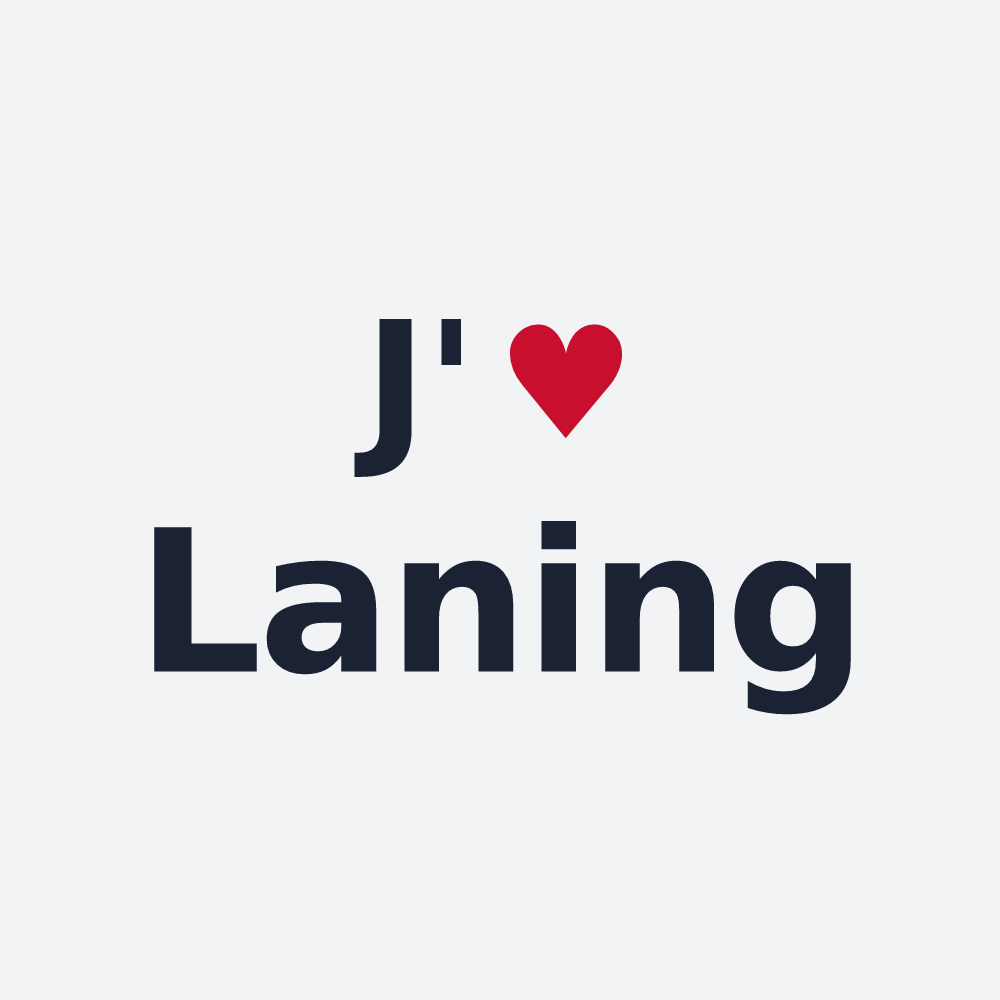Poster personnalisé Laning — design J'aime Laning