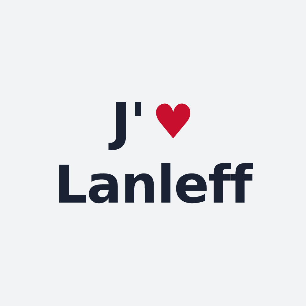 Poster personnalisé Lanleff — design J'aime Lanleff